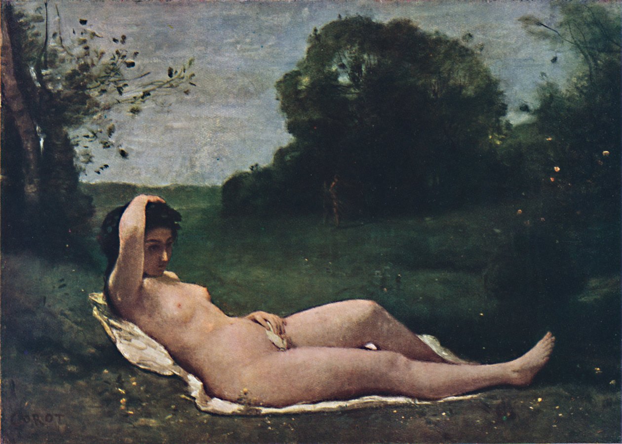Nimfa, 1859, 1937. alkotó: Jean Baptiste Camille Corot