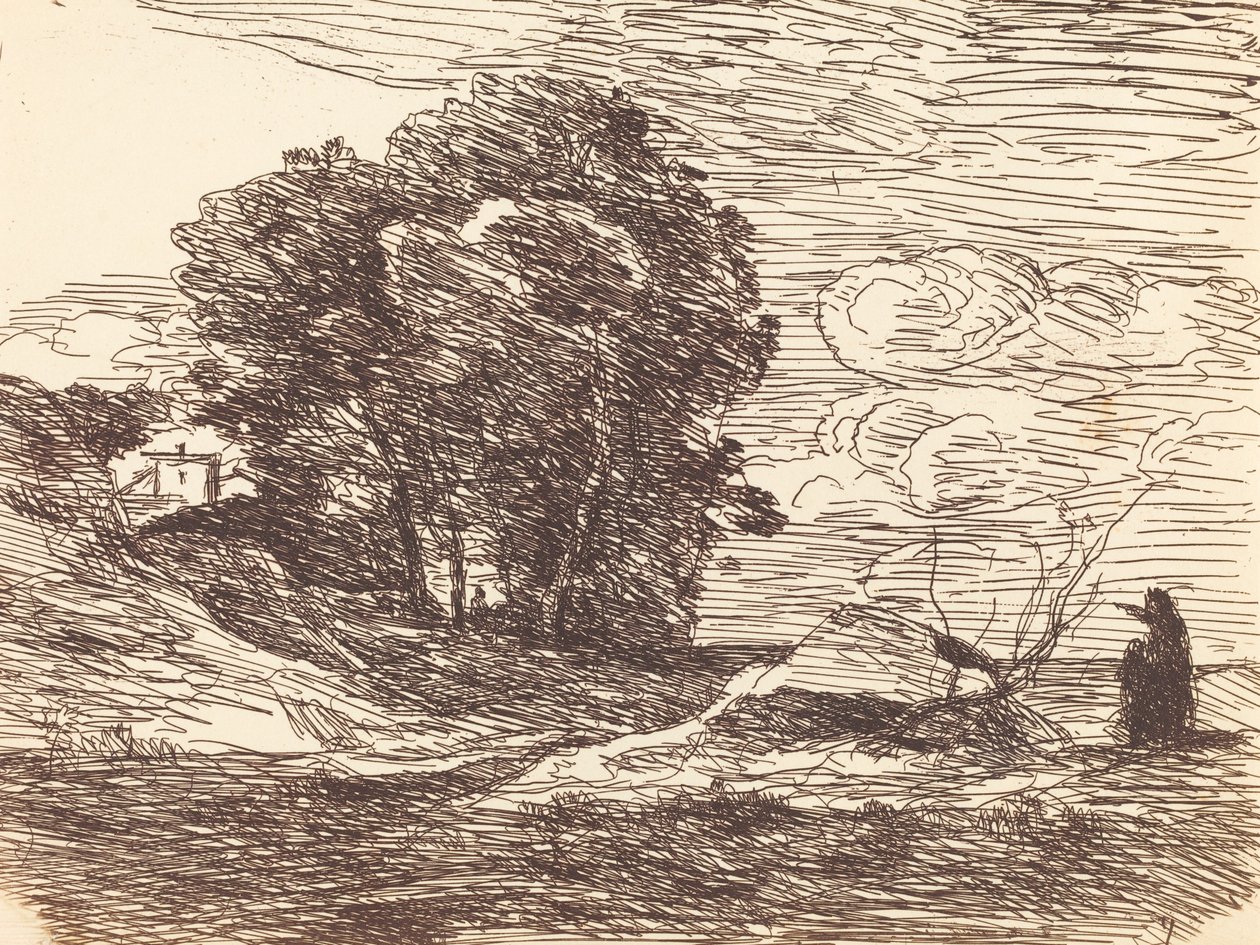 A költő lakóhelye, La Demeure du poete, 1871. alkotó: Jean Baptiste Camille Corot