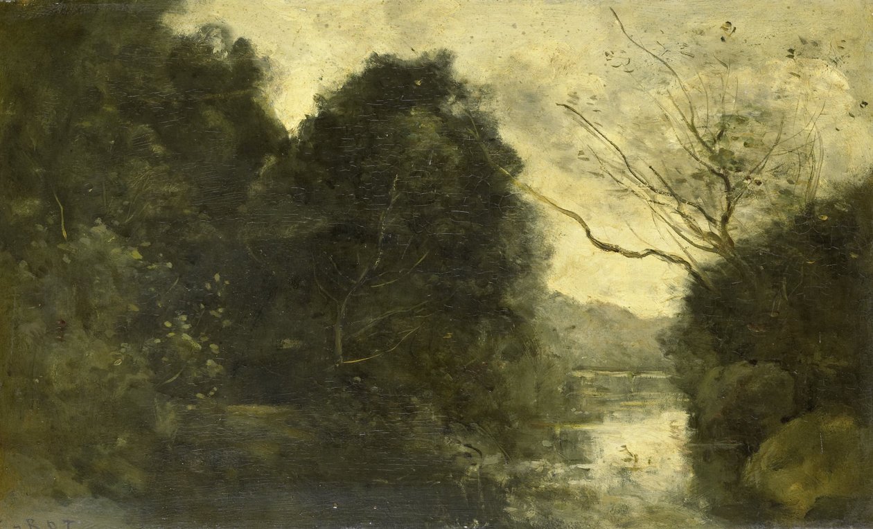 Tó az erdőben alkotó: Jean Baptiste Camille Corot
