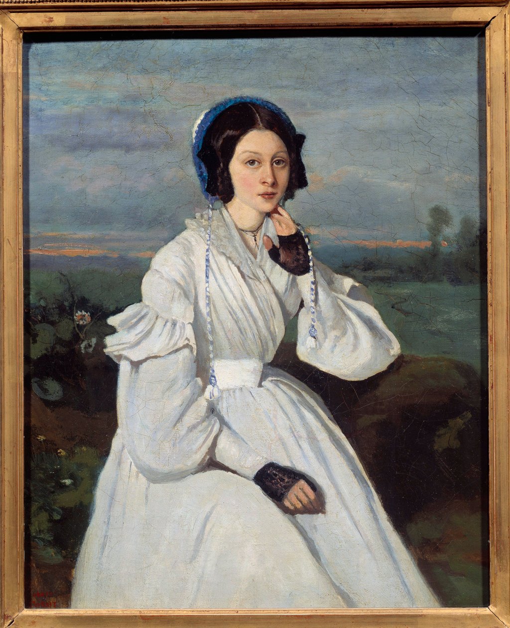 Claire Sennegon portréja (1821-?) Camille Corot (1796-1875) festménye 1837 V. 0,43x0,35 m alkotó: Jean Baptiste Camille Corot