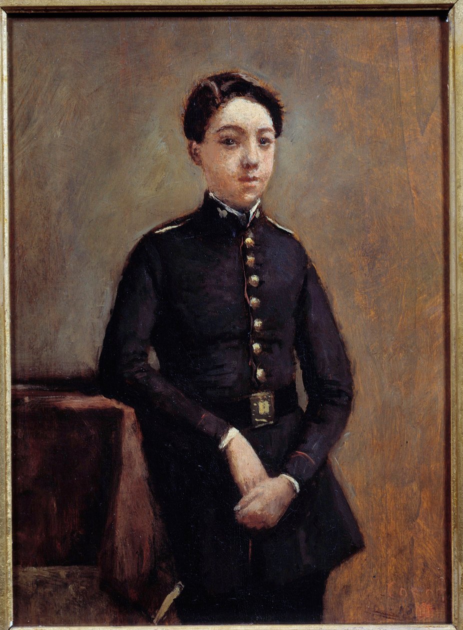 A kollégiumi Abel Chambaud portréja Camille Corot (1796-1875) 19. századi V. 0,32x0,24 m alkotó: Jean Baptiste Camille Corot
