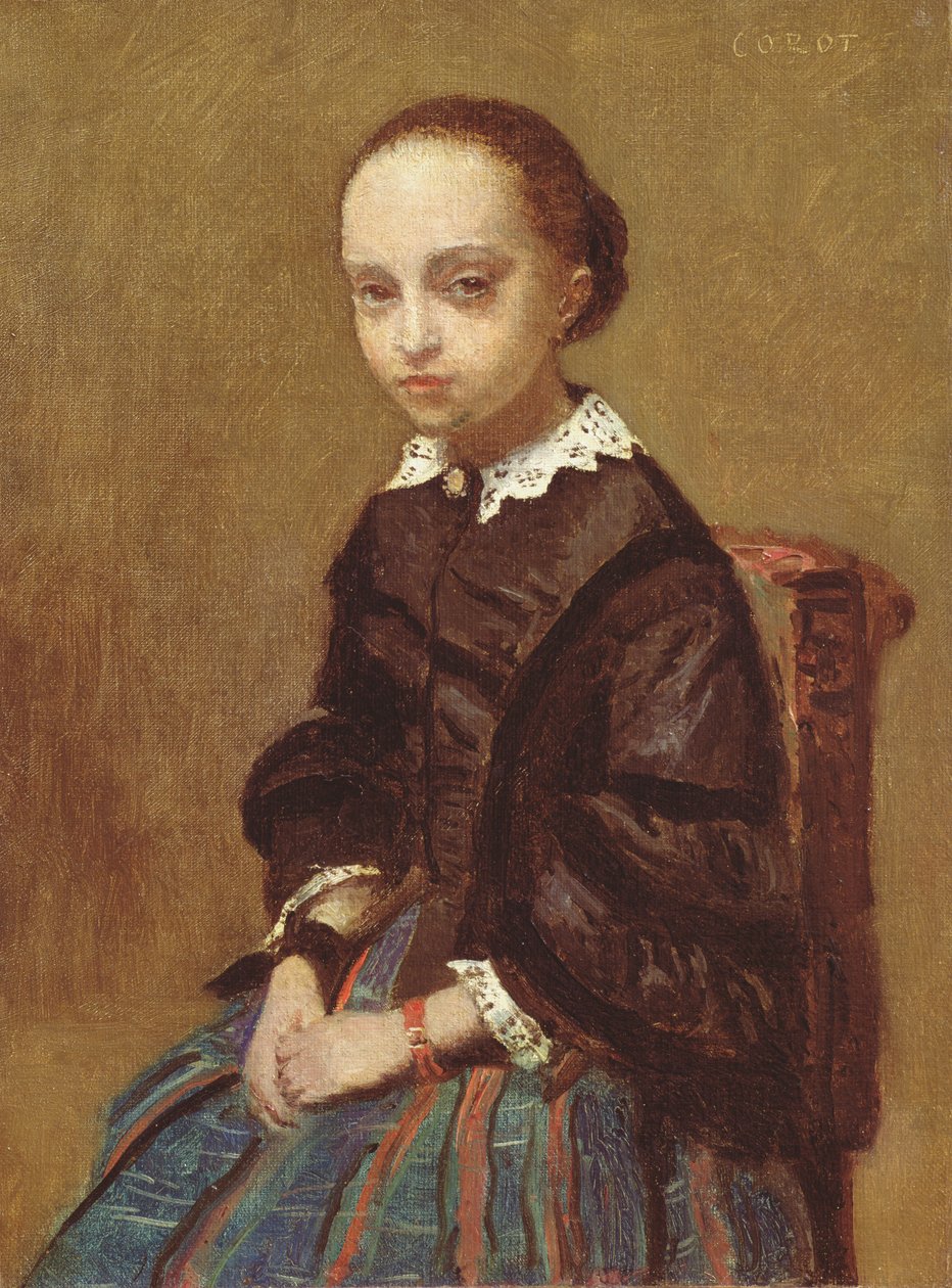 Leányportré, 1857-58 alkotó: Jean Baptiste Camille Corot