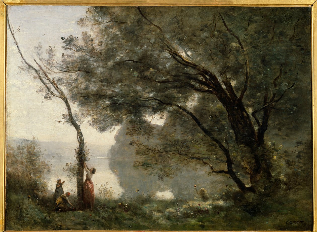 Emlékezés Mortefontaine-re. Camille Corot (1796-1875) festménye alkotó: Jean Baptiste Camille Corot