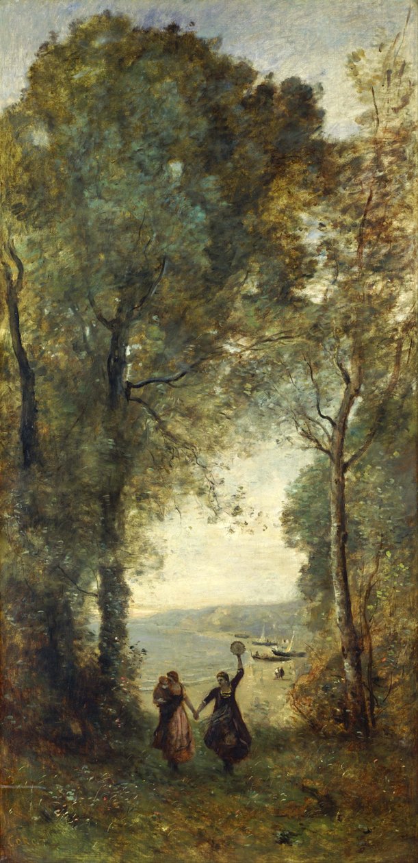 Emlékezés a nápolyi tengerpartra, 1871-1872 alkotó: Jean Baptiste Camille Corot