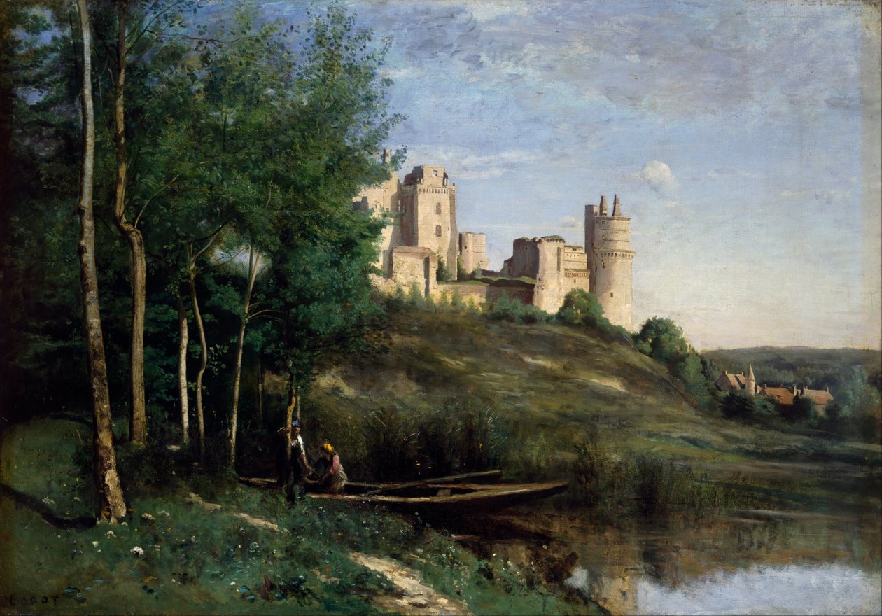 A Château de Pierrefonds romjai alkotó: Jean Baptiste Camille Corot