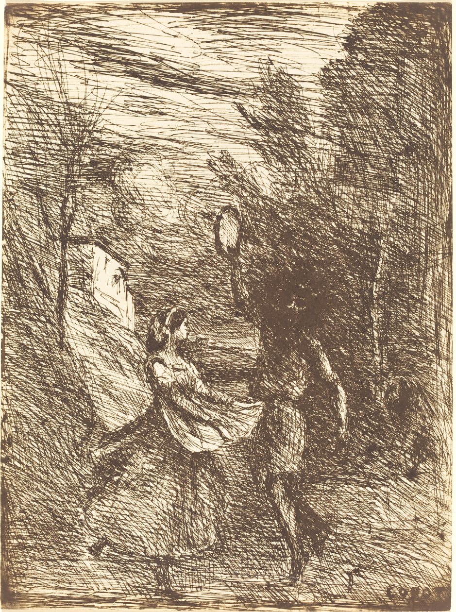Saltarello Saltarelle, 1858. alkotó: Jean Baptiste Camille Corot