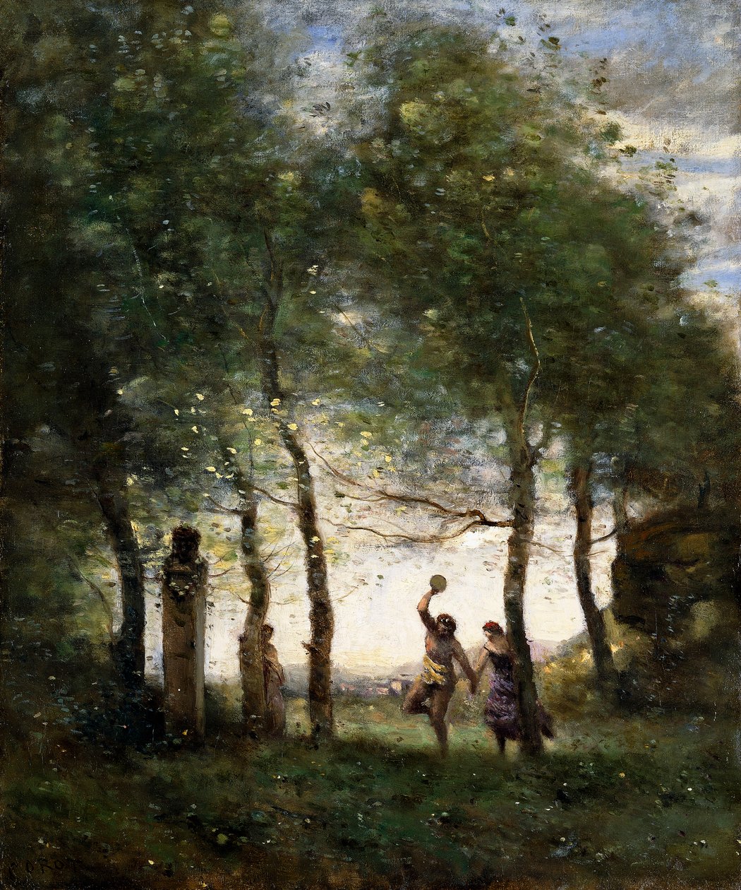 Kis Bacchanale, 1874 alkotó: Jean Baptiste Camille Corot