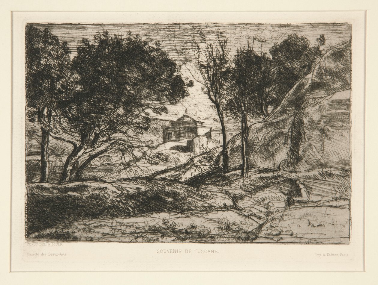 Souvenir de Toscane (Toszkána emléke) alkotó: Jean Baptiste Camille Corot