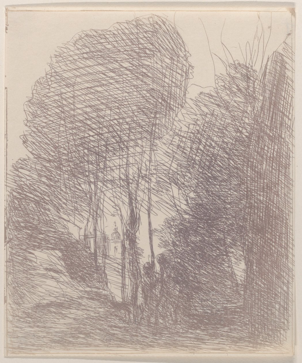 Emléktárgy a Villa Pamphili-ből, 1871. alkotó: Jean Baptiste Camille Corot
