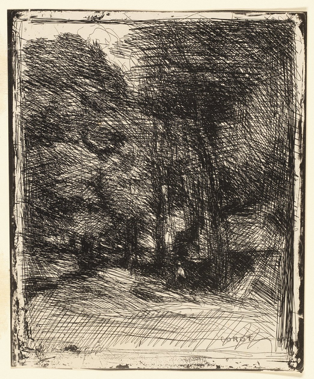 Bas-Bréau emléktárgya alkotó: Jean Baptiste Camille Corot