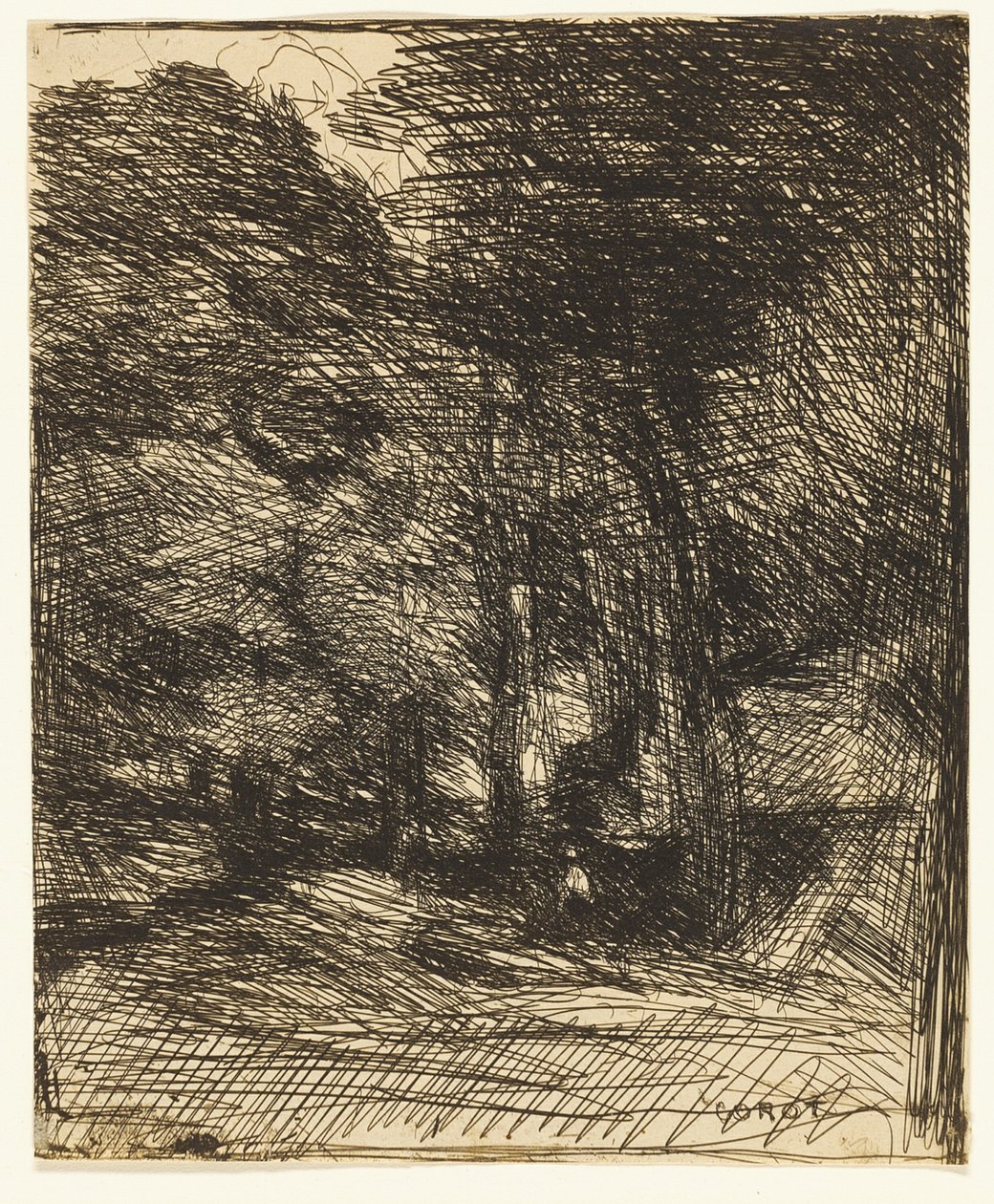 Bas-Bréau emléktárgya alkotó: Jean Baptiste Camille Corot