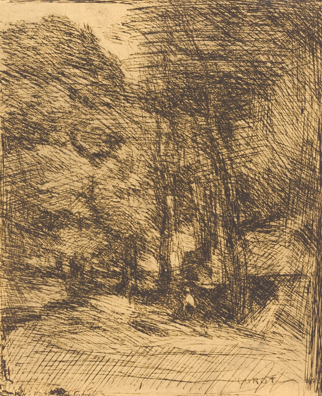 Bas-Breau szuvenírje Bas-Breau szuvenírje, 1858. alkotó: Jean Baptiste Camille Corot