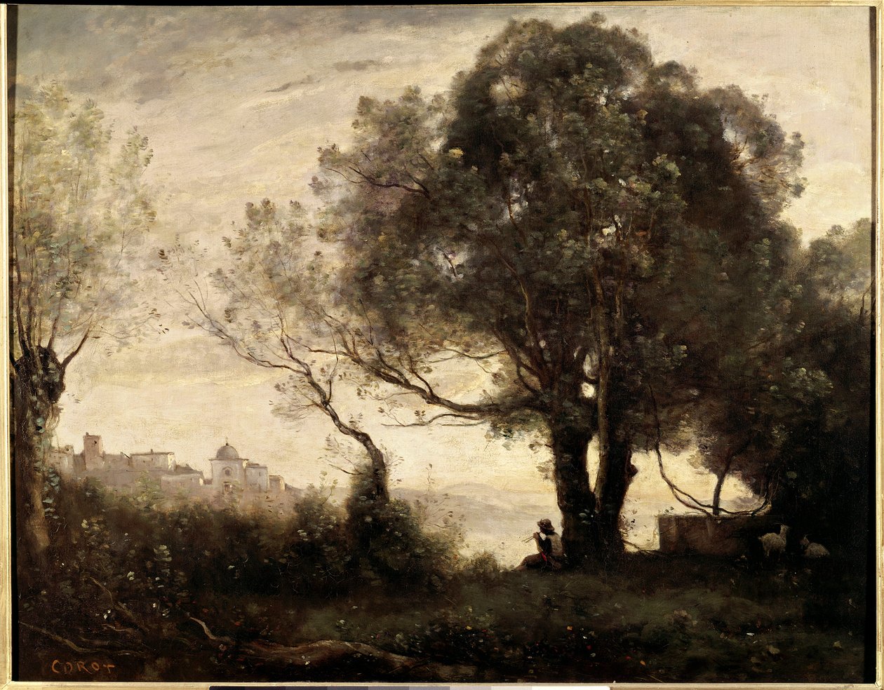 Castelgondolfo emléktárgy Olaszországban Jean Baptiste (Jean Baptiste) festménye Camille Corot (1796-1875) 19. század V. 0,65 X 0,81 m Párizs, Musee du Louvre alkotó: Jean Baptiste Camille Corot