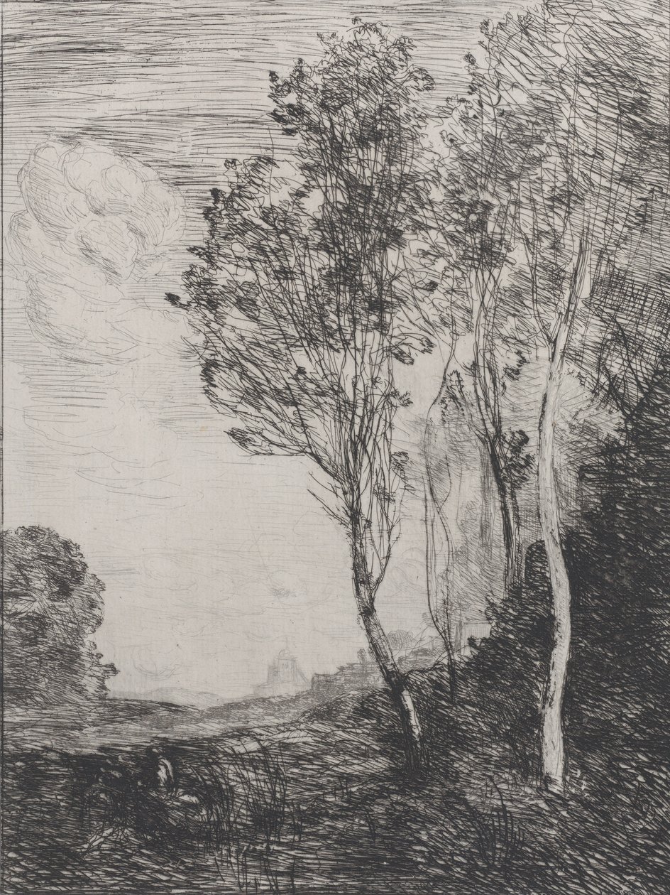 Olaszország szuvenírje Olaszország szuvenírje, 1866. alkotó: Jean Baptiste Camille Corot