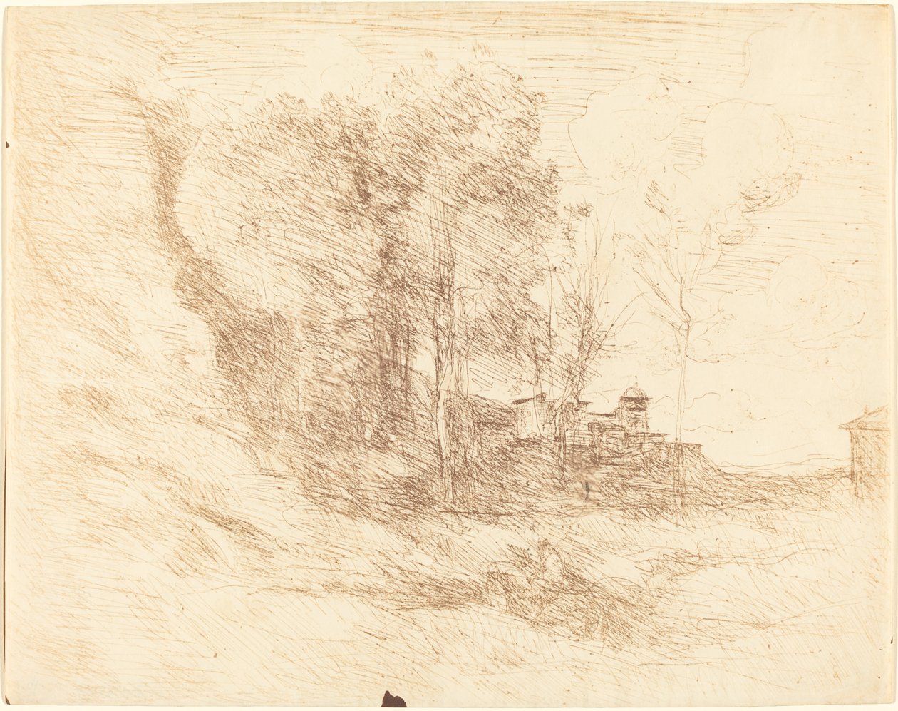 Ostia szuvenírje alkotó: Jean Baptiste Camille Corot