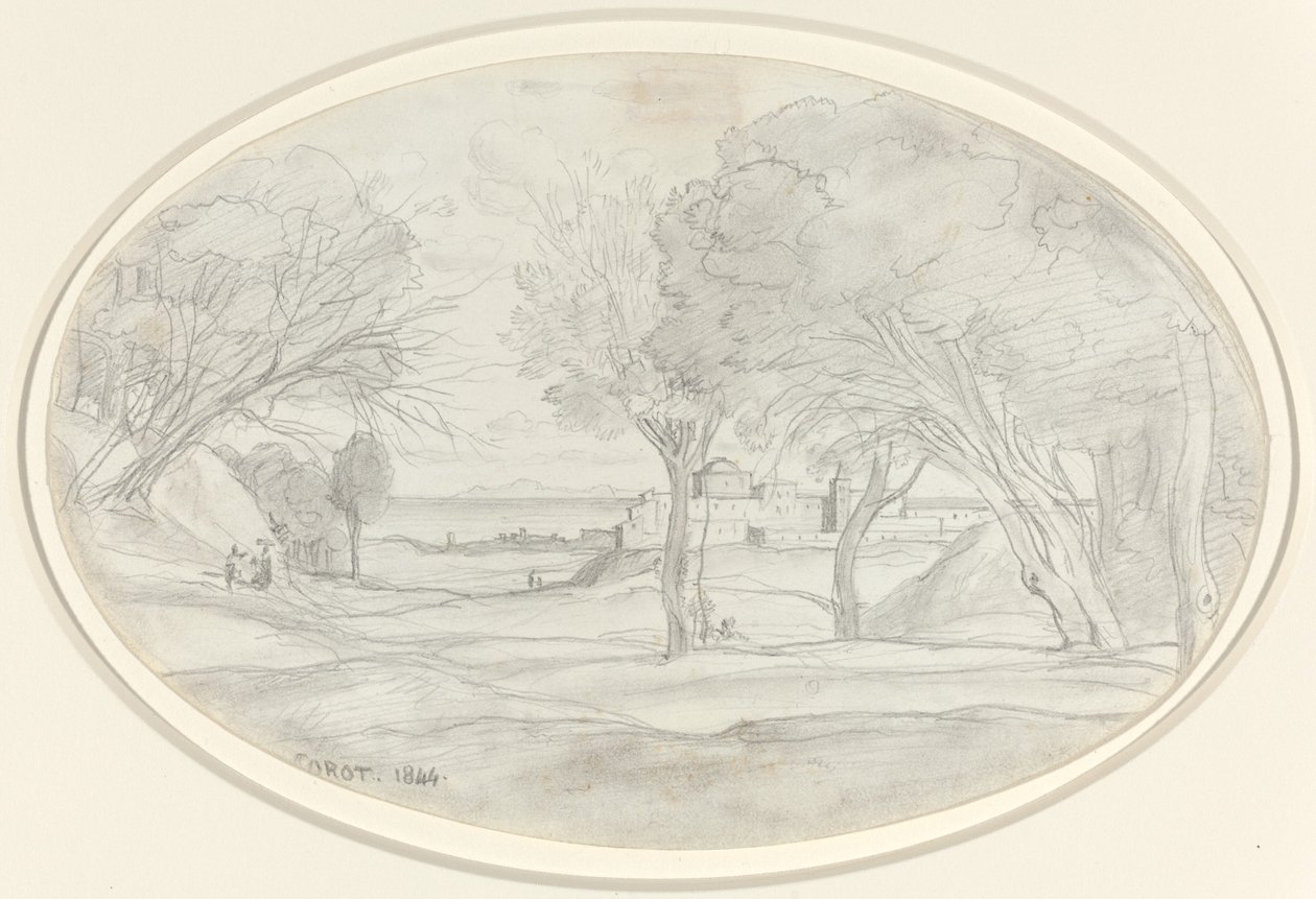 Toszkána emléktárgy, 1844. alkotó: Jean Baptiste Camille Corot