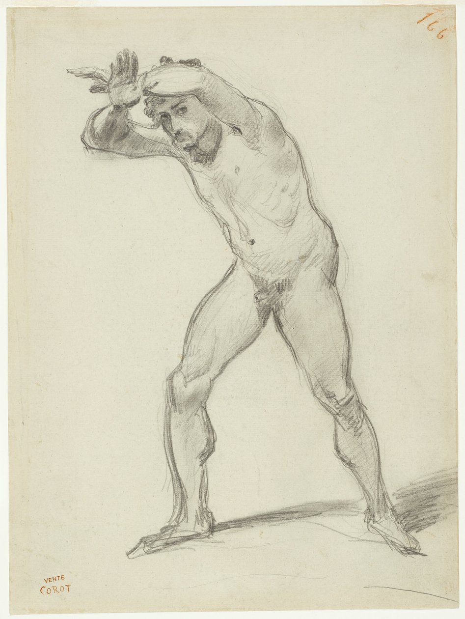 Álló férfi akt alkotó: Jean Baptiste Camille Corot