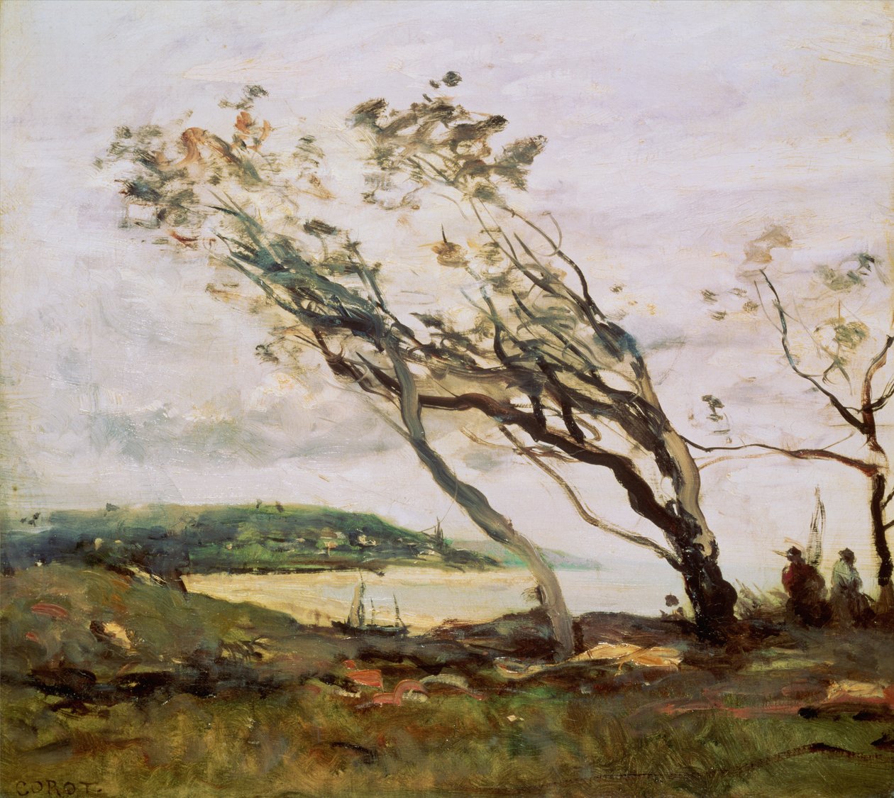 Viharos nap a csatornán alkotó: Jean Baptiste Camille Corot