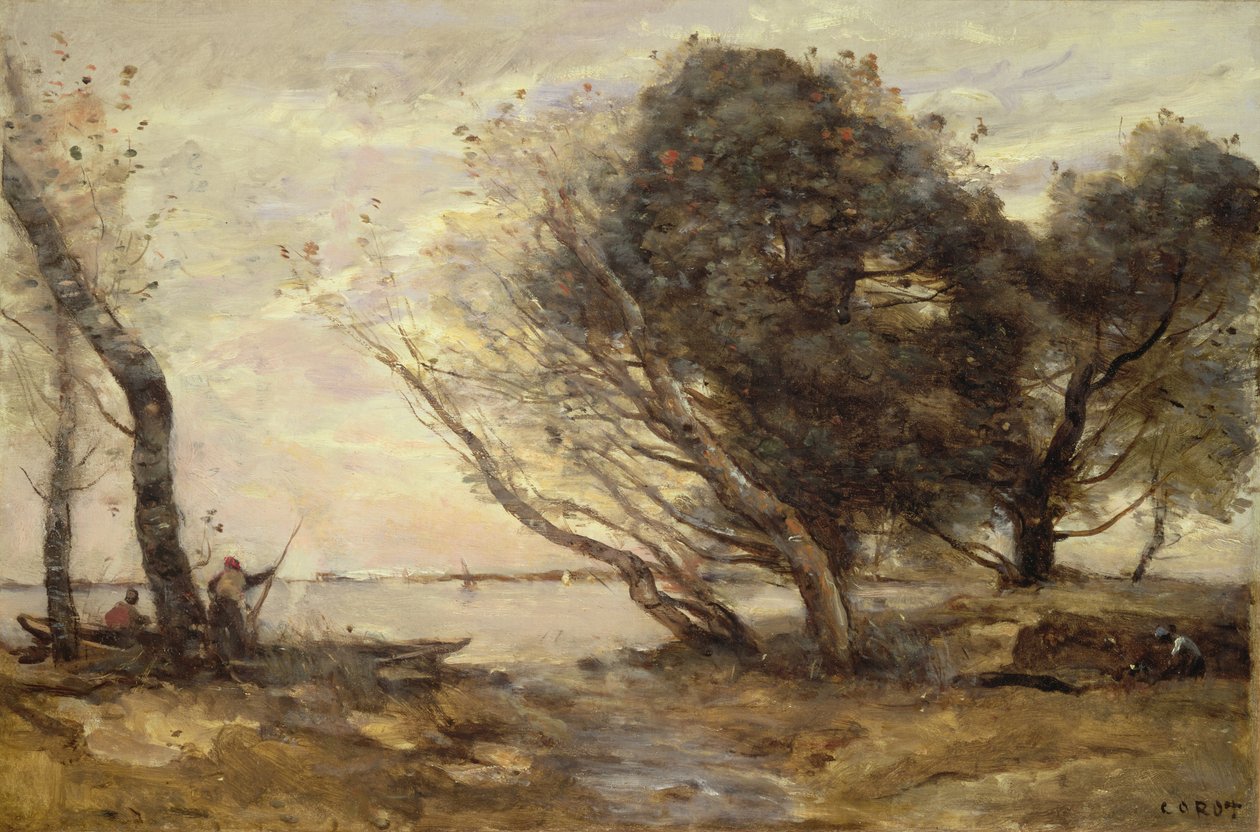 A tó partja az özönvíz után, 1870 körül alkotó: Jean Baptiste Camille Corot