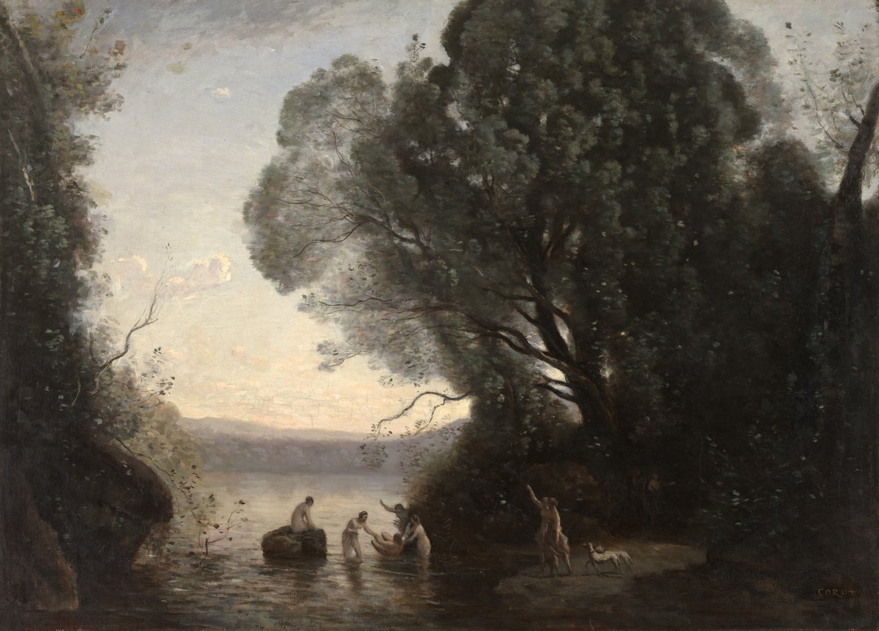 Diana fürdője (Le Bain de Diane), 1855 körül (olaj, vászon) alkotó: Jean Baptiste Camille Corot