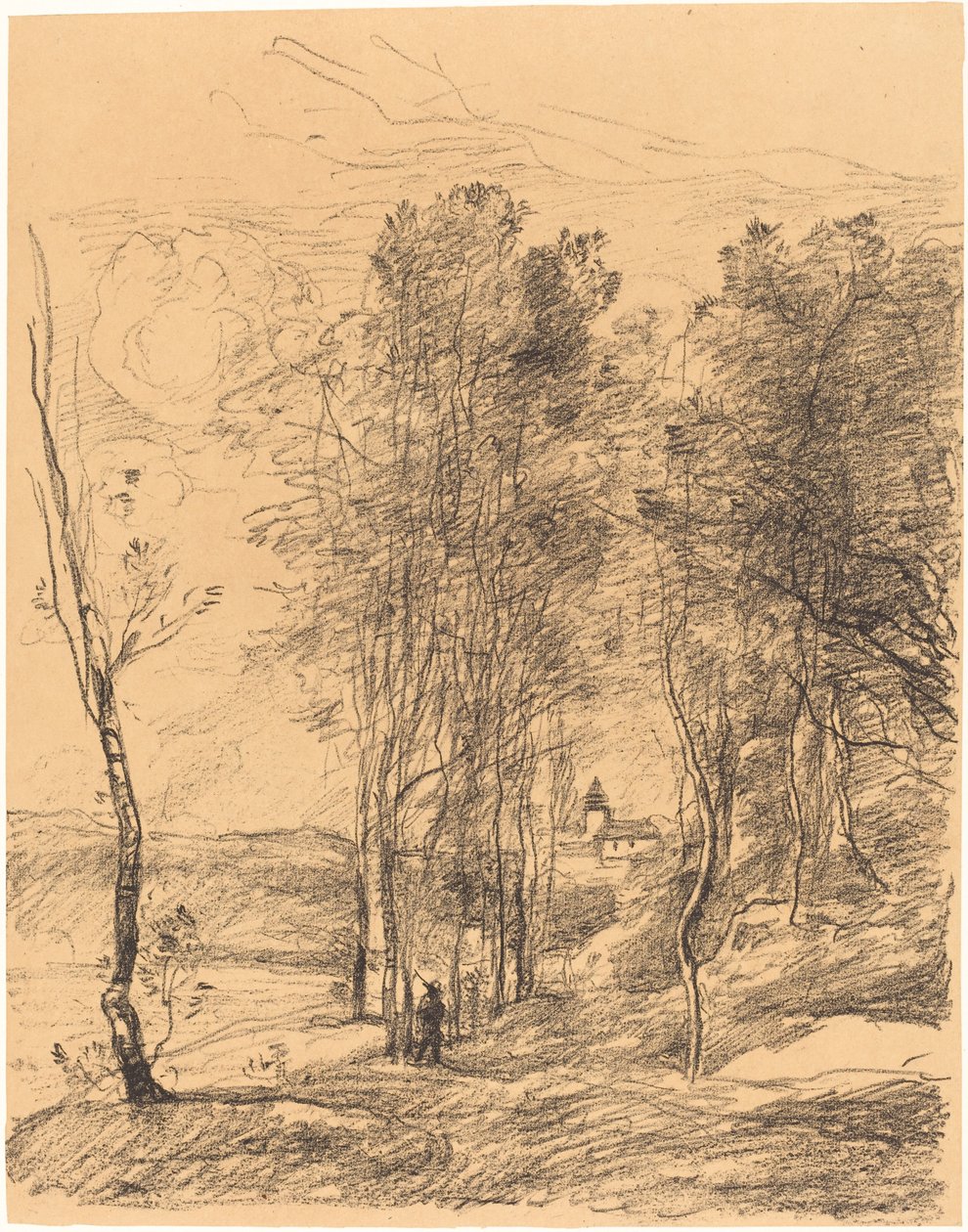 St. Nicolas-Lez-Arras Le Clocher de St. Nicolas-Lez-Arras harangtornya, 1871. alkotó: Jean Baptiste Camille Corot
