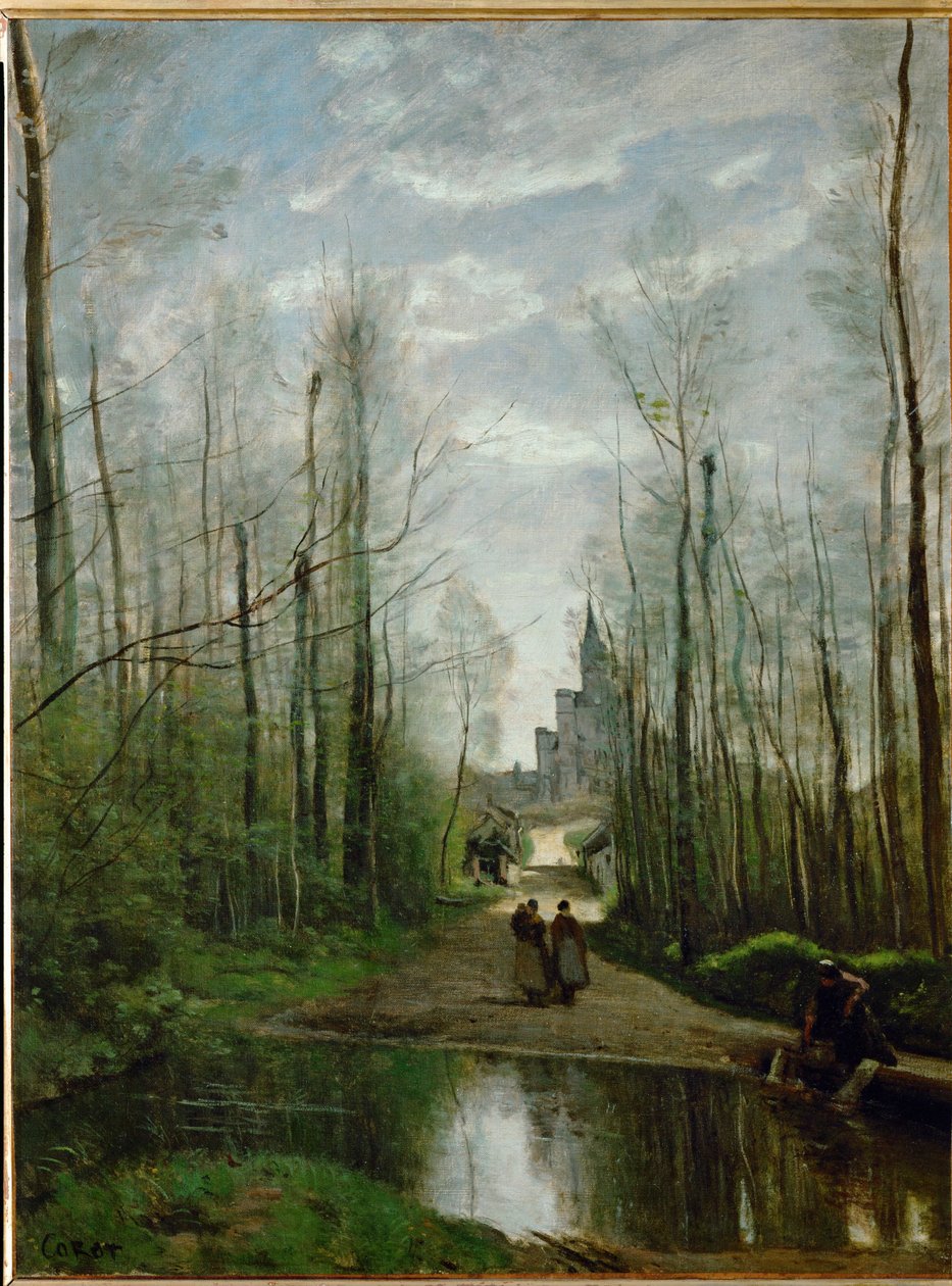 A Marissel-templom ... alkotó: Jean Baptiste Camille Corot