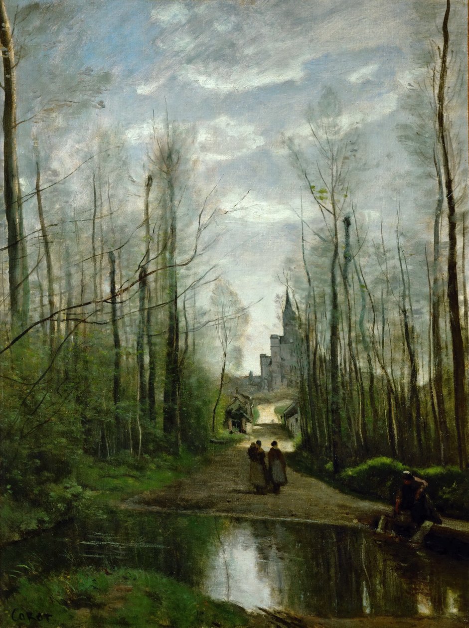 Marissel temploma, Beauvais közelében alkotó: Jean Baptiste Camille Corot
