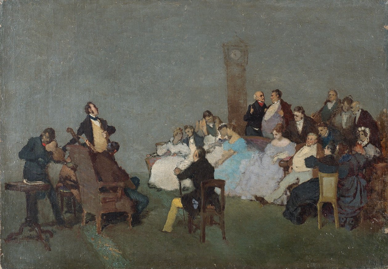 A hangverseny, 1830-40 körül (olaj, vászon) alkotó: Jean Baptiste Camille Corot
