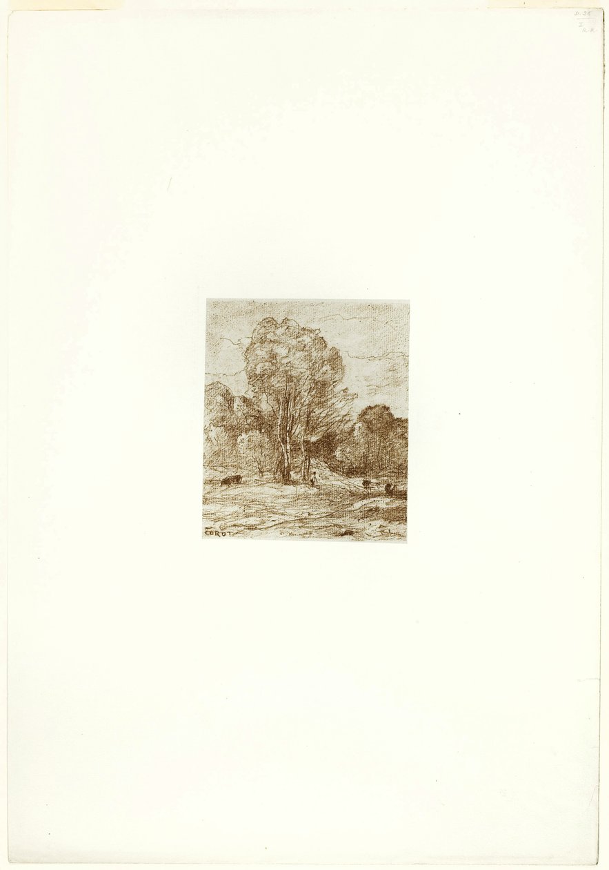 A tehén legelő alkotó: Jean Baptiste Camille Corot