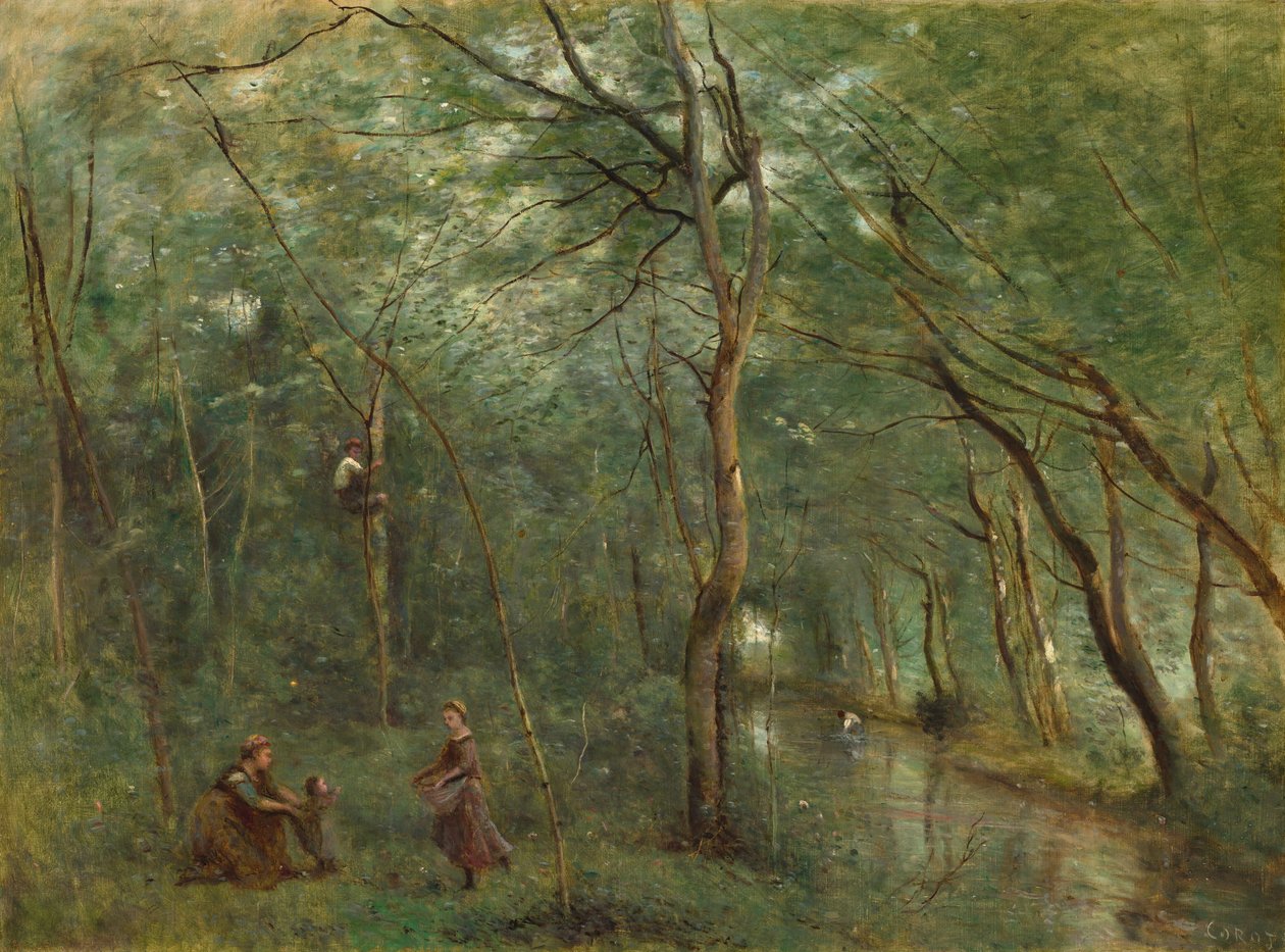 Az angolnagyűjtők alkotó: Jean Baptiste Camille Corot