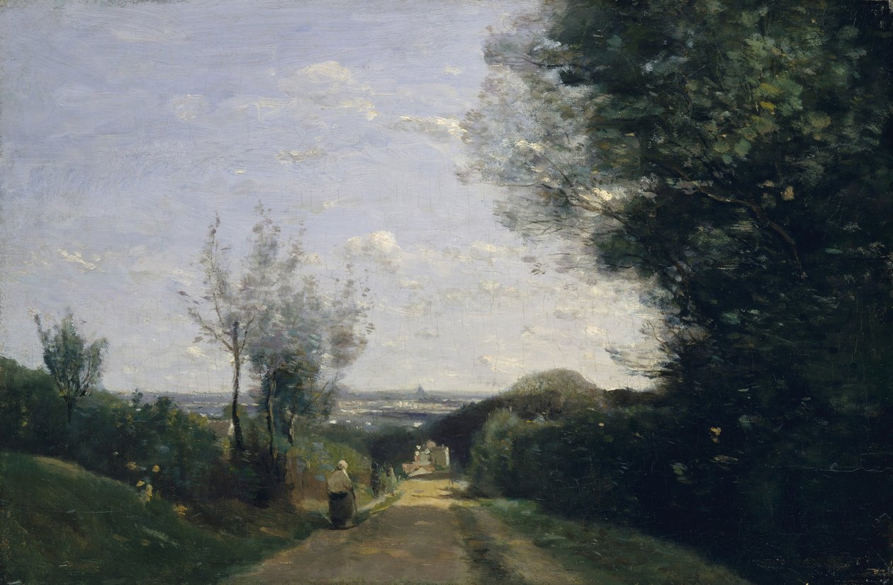Párizs környéke, 1860-as évek. alkotó: Jean Baptiste Camille Corot