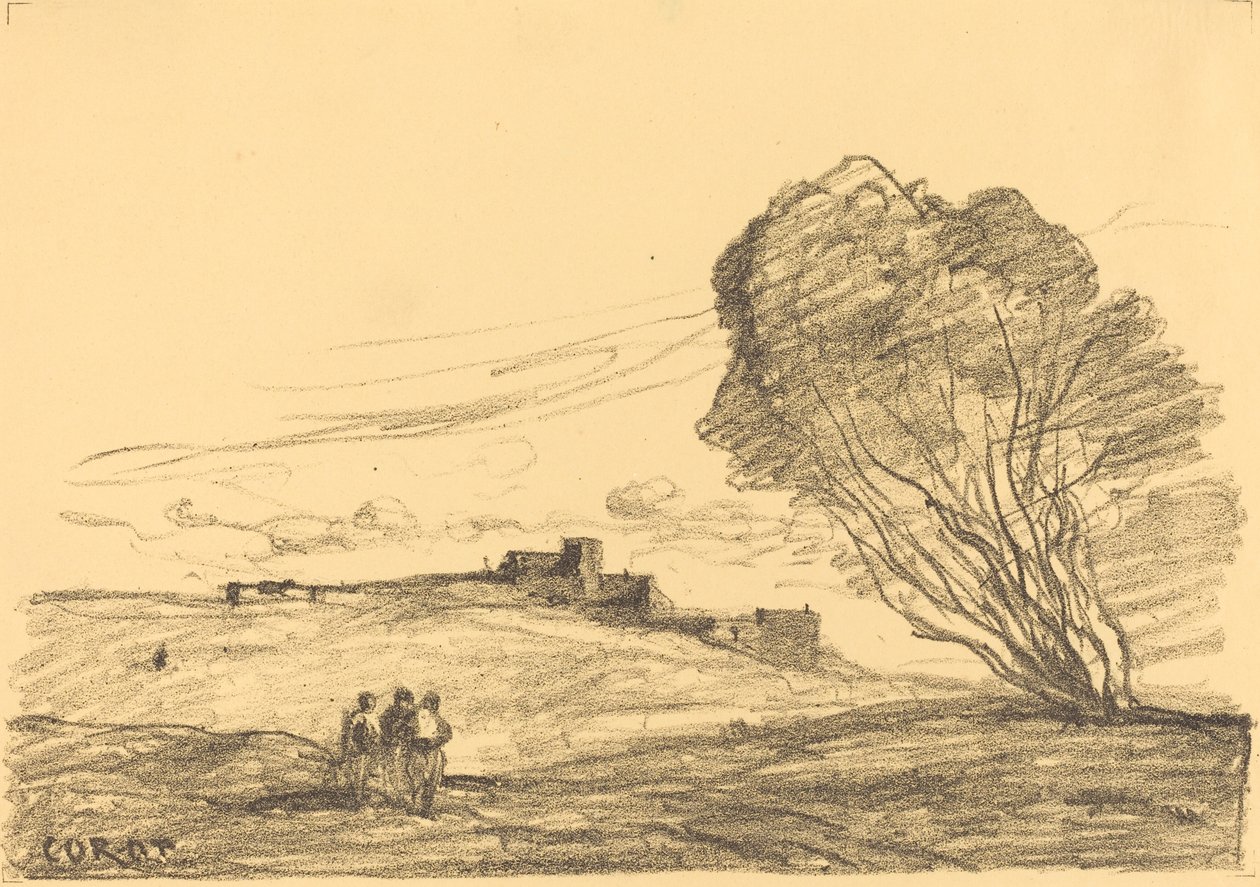 Az elszigetelt Fort Le Fort különálló, 1874. alkotó: Jean Baptiste Camille Corot