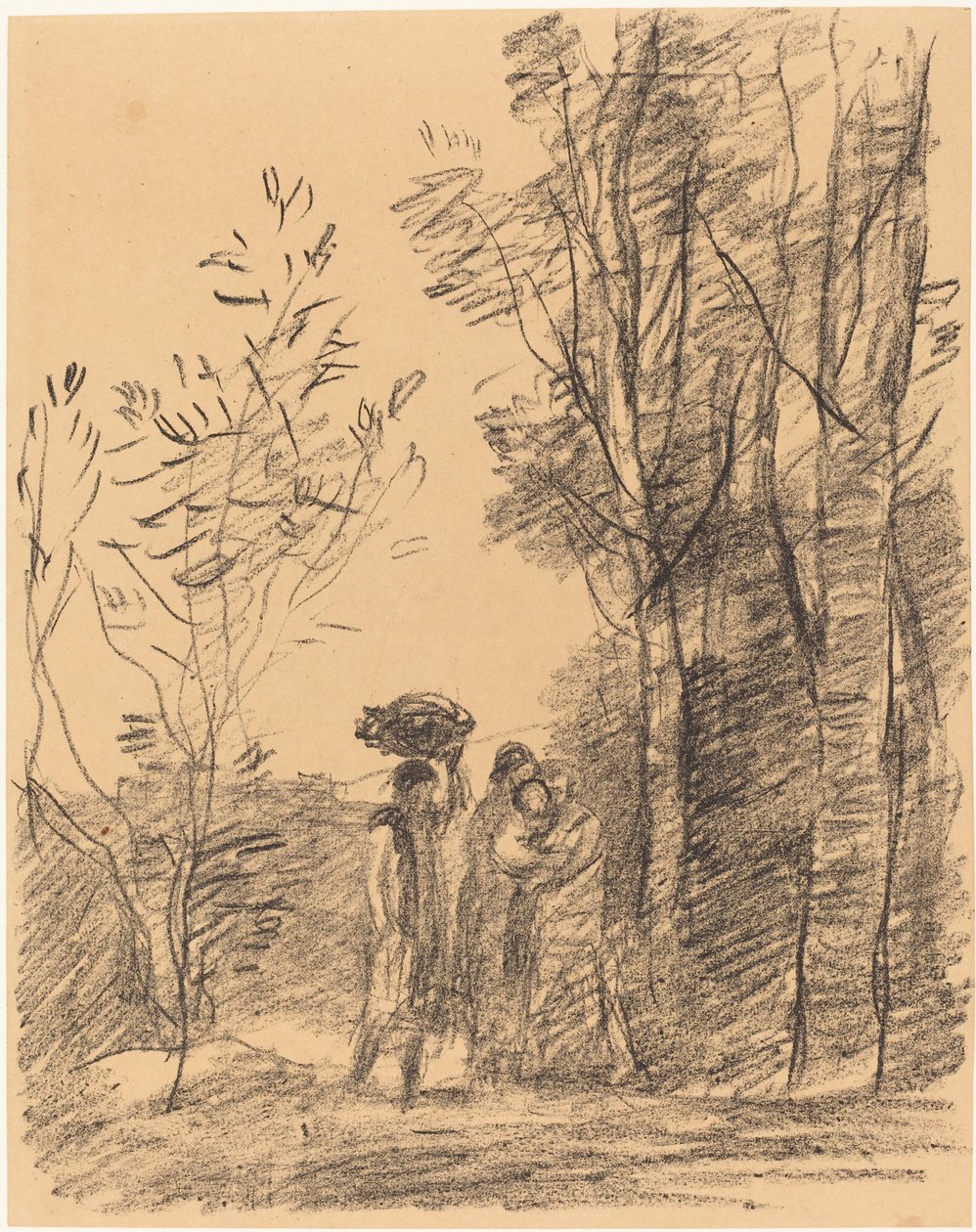 Találkozás az erdőben (La Rencontre du bosquet) alkotó: Jean Baptiste Camille Corot