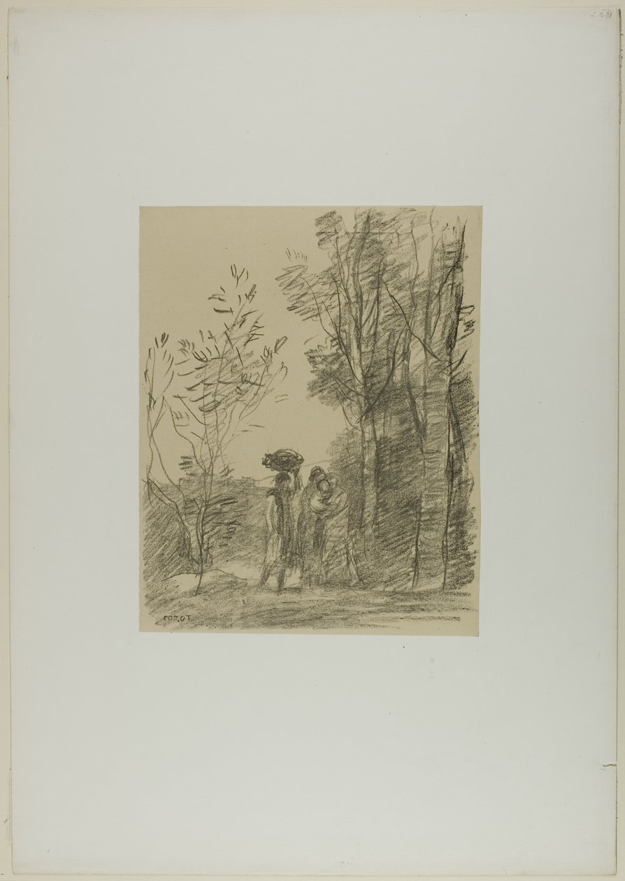Találkozó az erdőben alkotó: Jean Baptiste Camille Corot