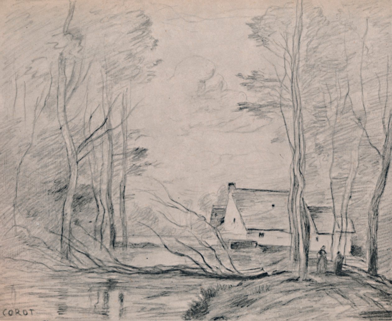 The Mill at Cuincy, 1871-1872, 1946 alkotó: Jean Baptiste Camille Corot