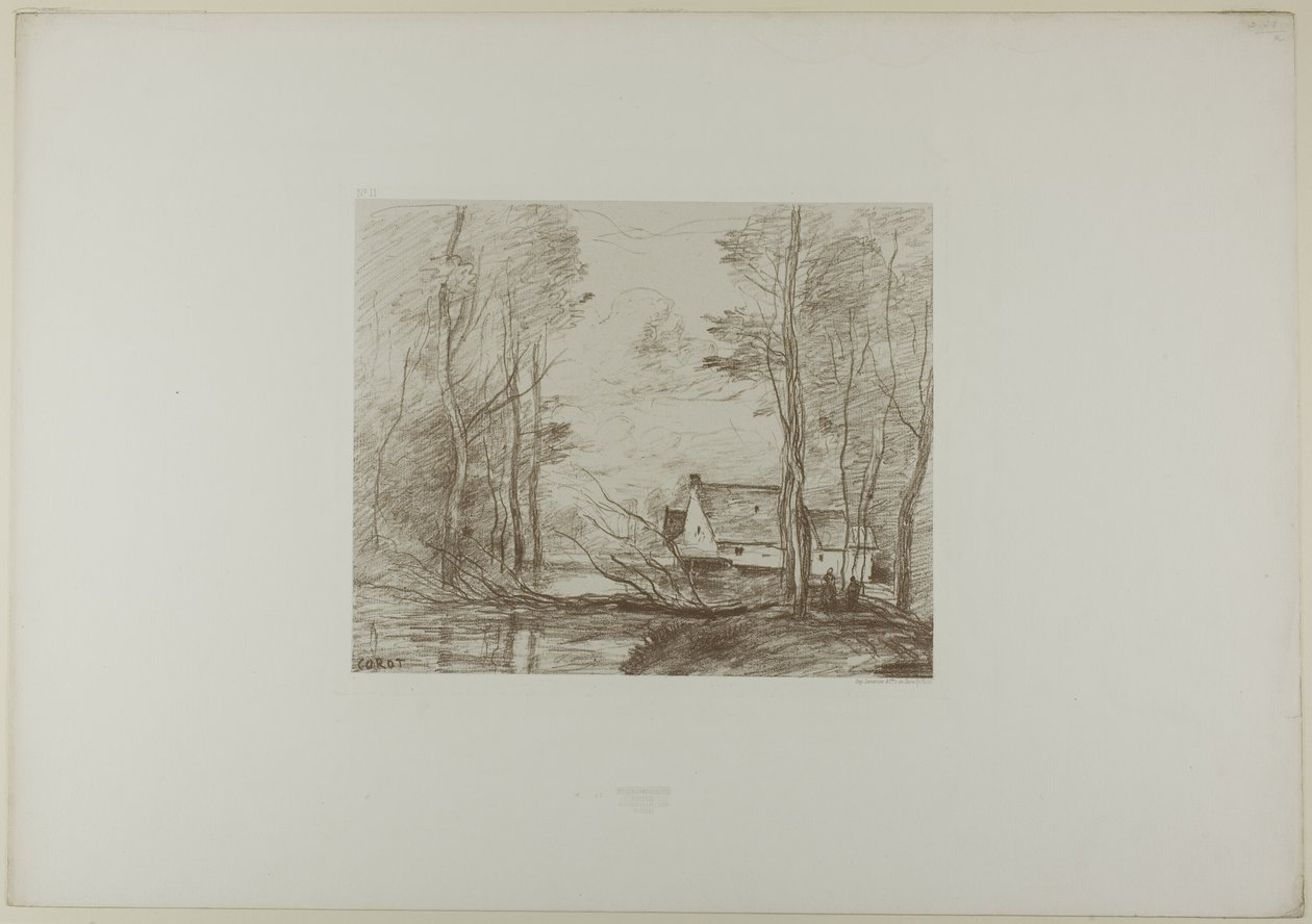 A malom Cuincy-ben, Douai közelében alkotó: Jean Baptiste Camille Corot