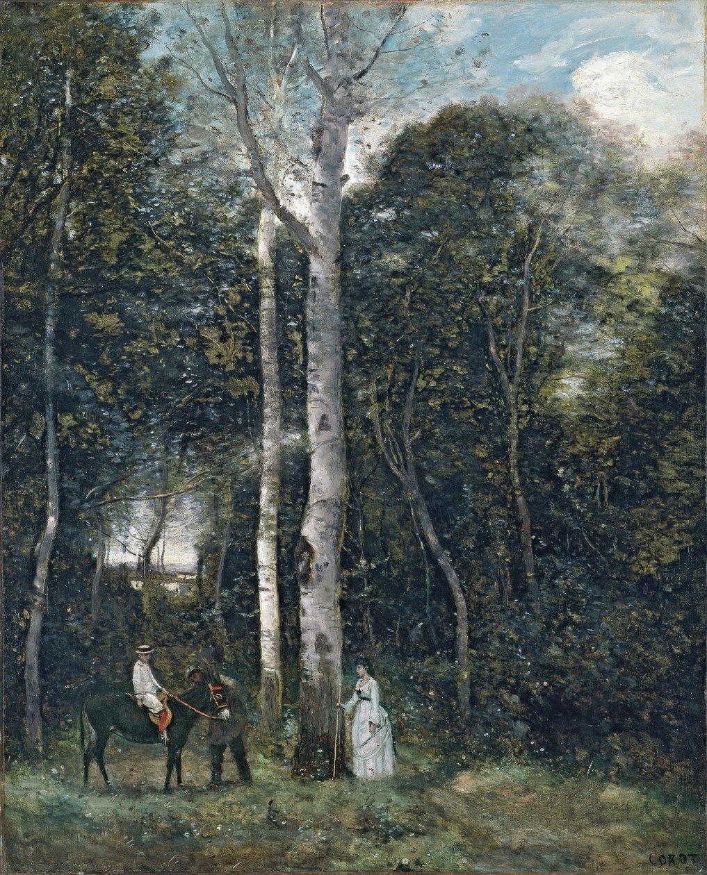 A Parc des Lions Port-Marlyban alkotó: Jean Baptiste Camille Corot