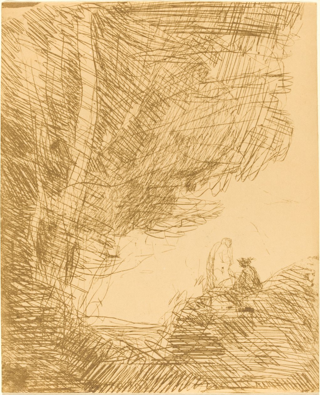 A költő és múzsája Le Poete et la muse, 1871. alkotó: Jean Baptiste Camille Corot