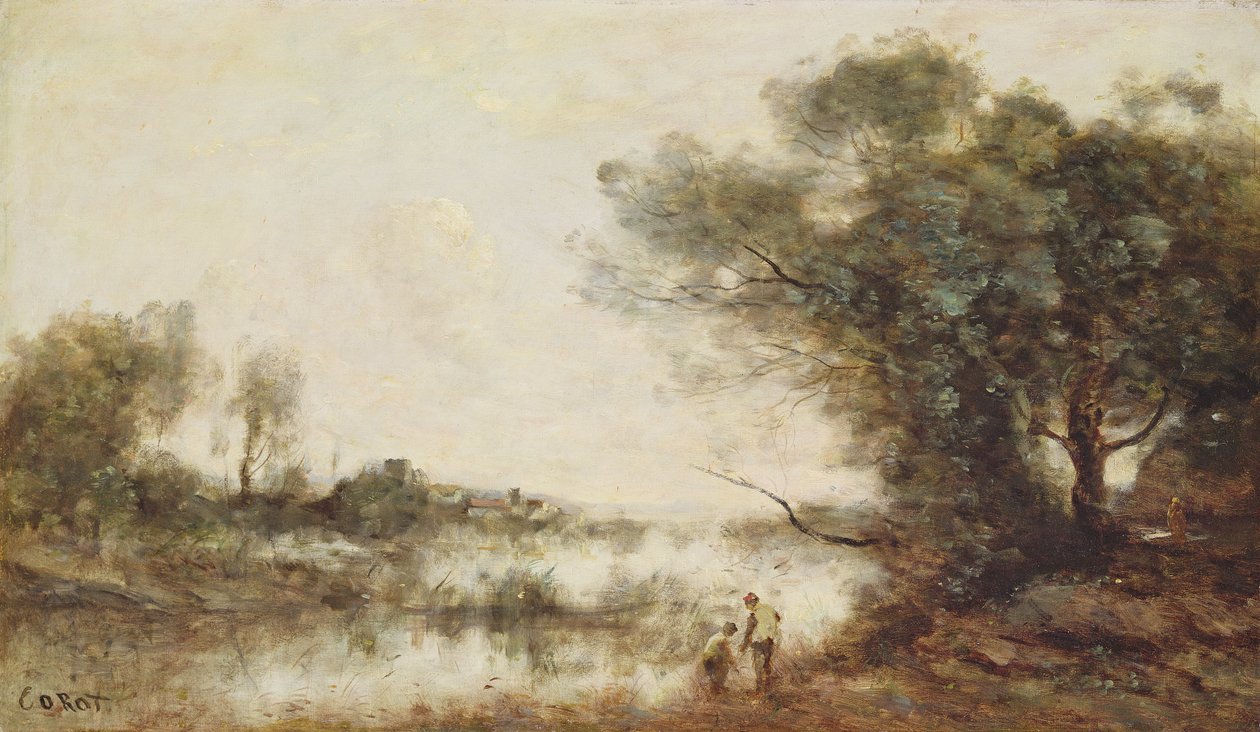 A tó (olaj, vászon) alkotó: Jean Baptiste Camille Corot