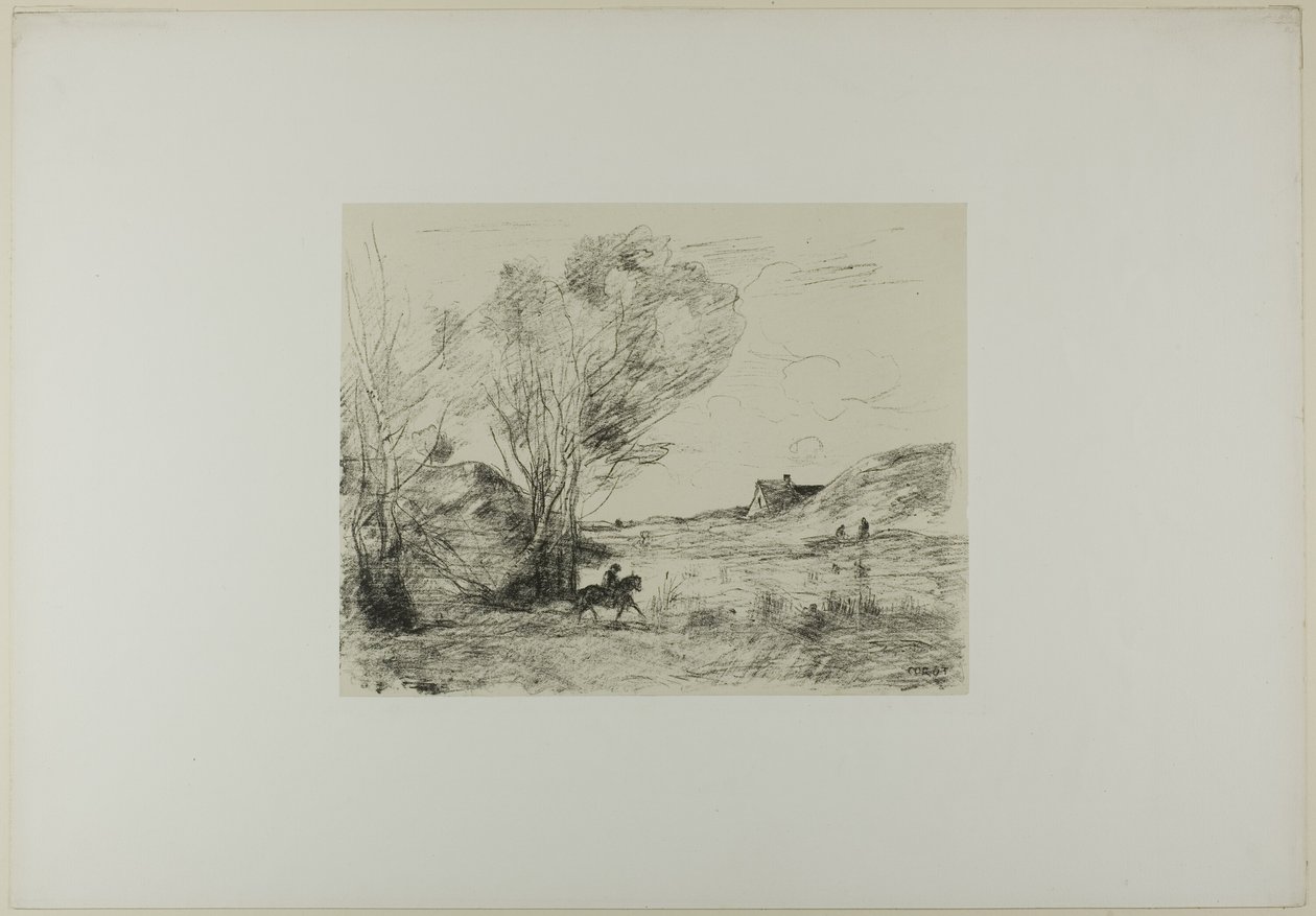 A lovas a nádasban alkotó: Jean Baptiste Camille Corot
