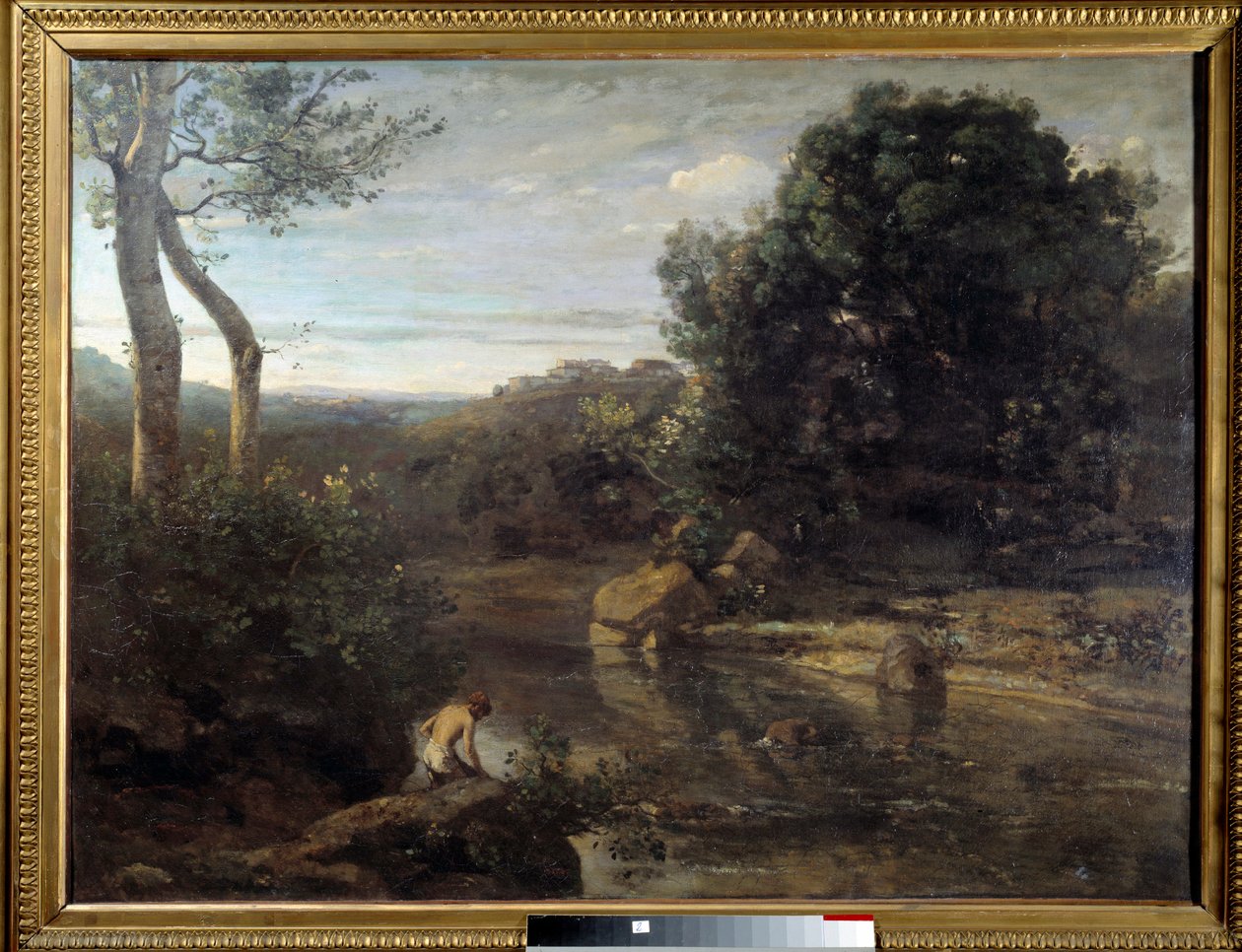Camille Corot (1796-1875) Pásztorfürdő festménye 1848 V. 0,87x1,17 m Douai, Musee de la Chartreuse alkotó: Jean Baptiste Camille Corot