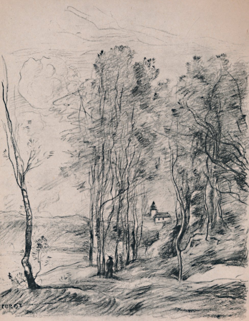 A Saint-Nicolas-Les-Arras-torony, 1870-es évek, 1946 alkotó: Jean Baptiste Camille Corot