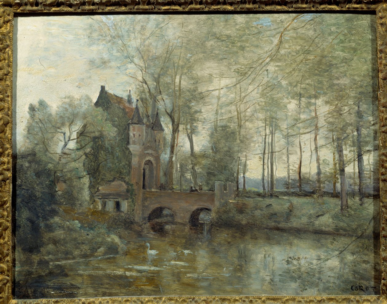 Wagnouville kastélya. Camille Corot (1796-1875) festménye alkotó: Jean Baptiste Camille Corot