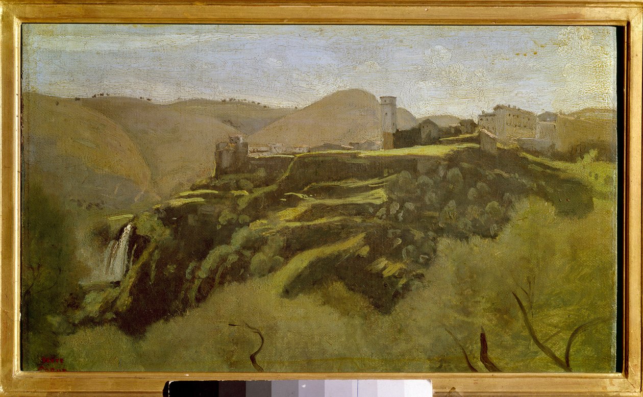 Kilátás a kaszkatellákra – Tivoli Camille Corot (1796-1875) festménye 19. század V. 0,26x0,41 m . alkotó: Jean Baptiste Camille Corot