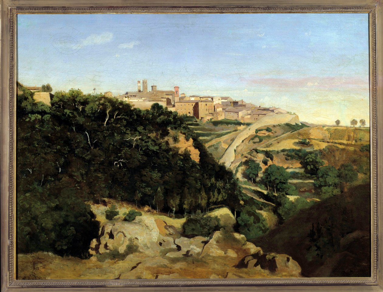 Volterra, le Municipe Camille Corot (1796-1875) festménye 19. század V. 0,7x0,94 m alkotó: Jean Baptiste Camille Corot