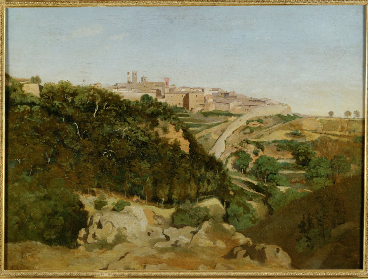 Volterra, le municipe - Volterra, Olaszország ... alkotó: Jean Baptiste Camille Corot