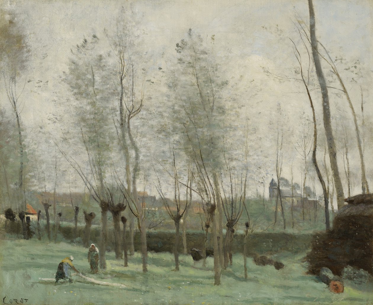 Mosók a fűzfaligetben, 1871 alkotó: Jean Baptiste Camille Corot
