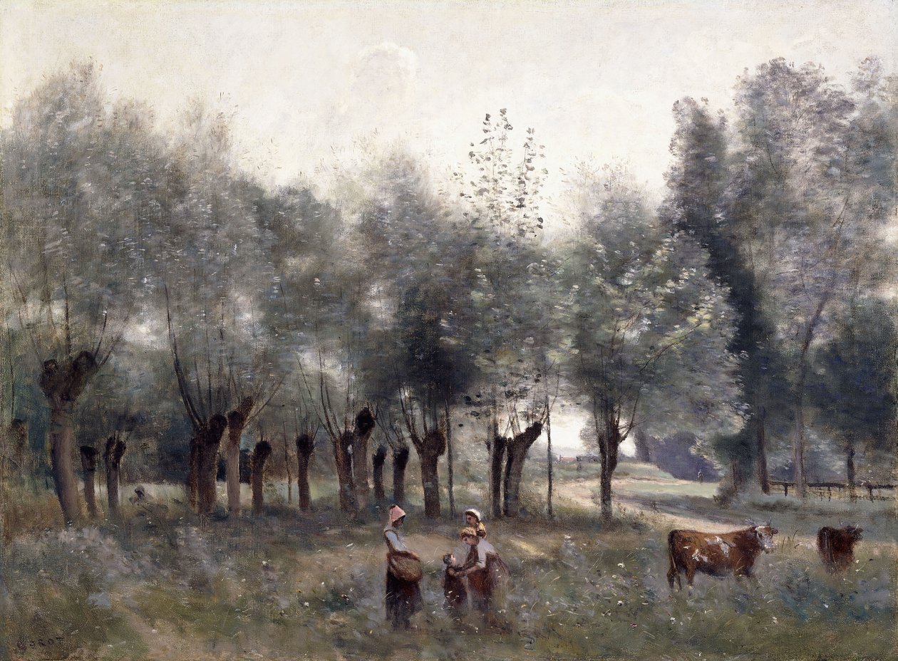Nők a fűzfa mezőn, 1860-65 alkotó: Jean Baptiste Camille Corot