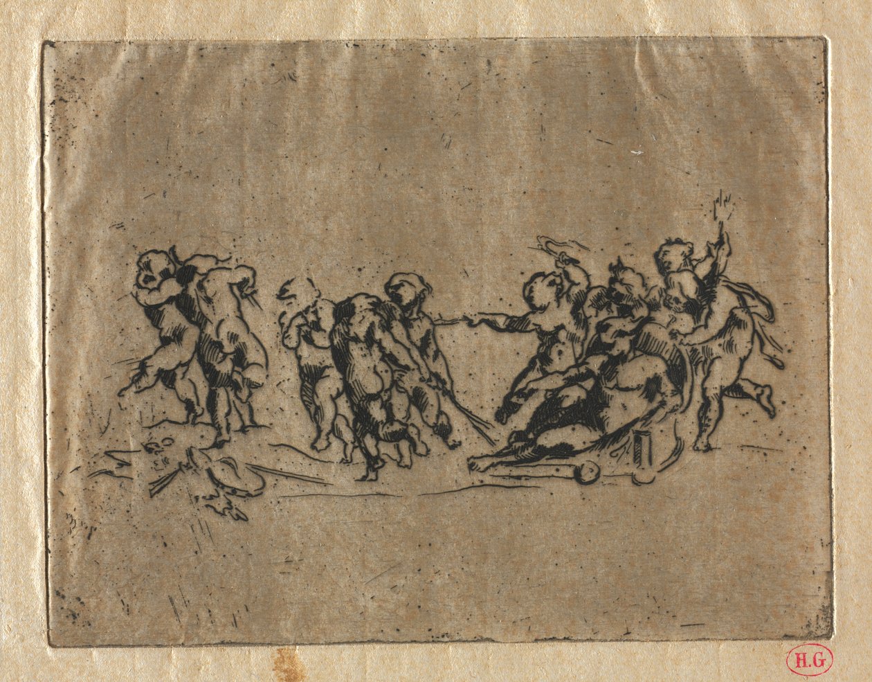 Bacchanal gyerekekkel és szekérrel alkotó: Jean Baptiste Carpeaux