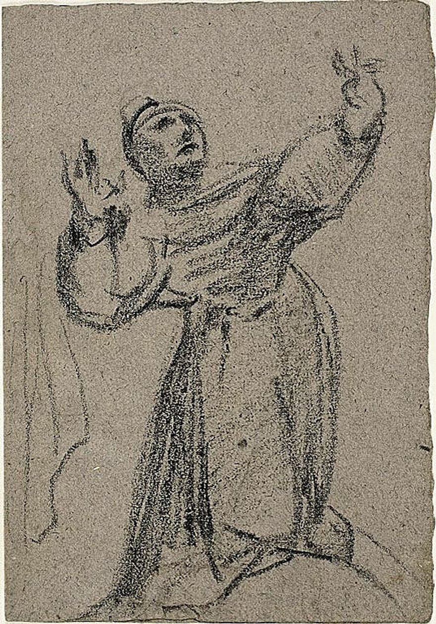Térdelő alak felemelt karral alkotó: Jean Baptiste Carpeaux
